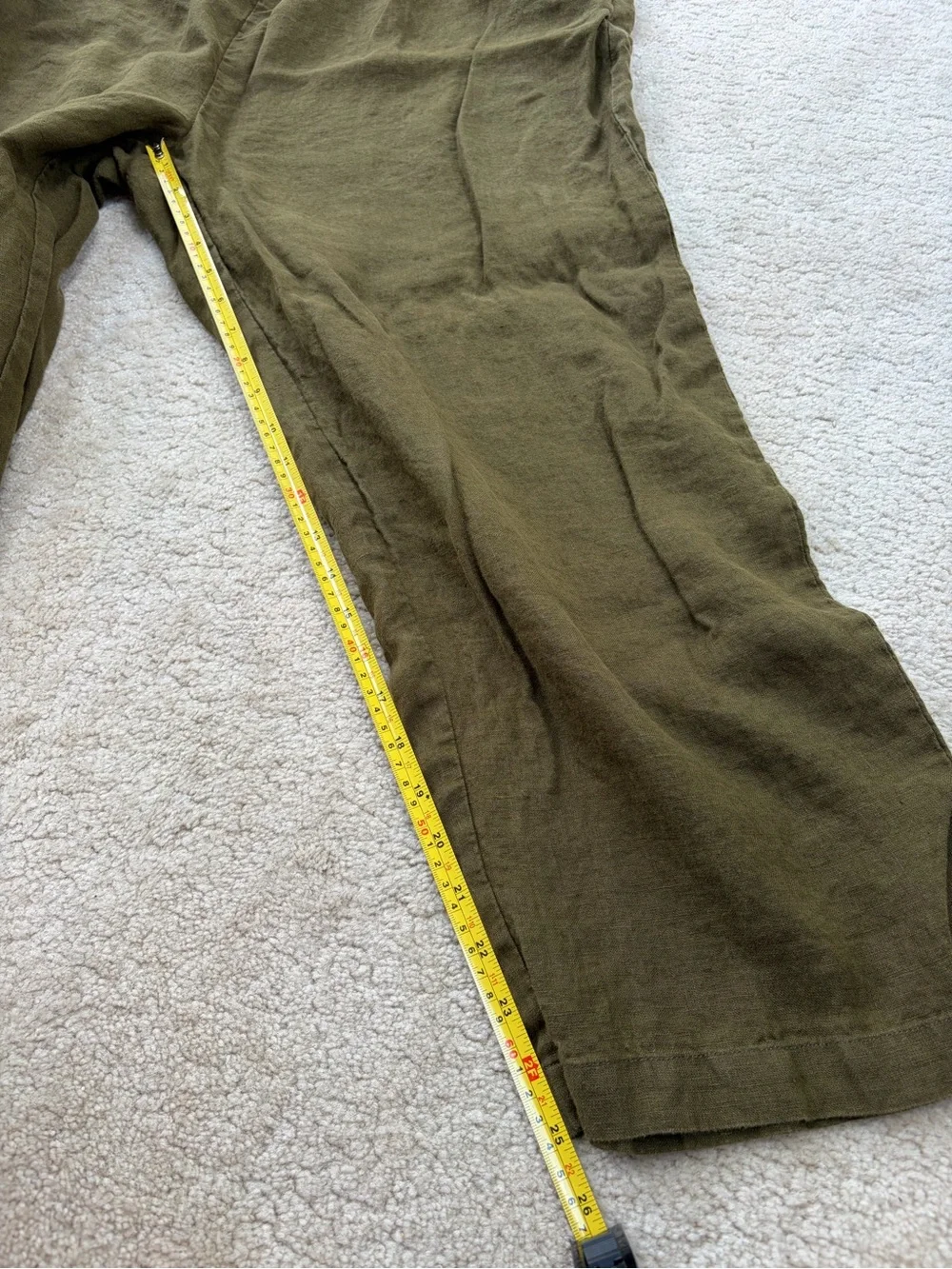 Quince Women’s Size XL Extra Large Martini Olive Green European Linen Pants